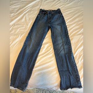 Levi's Women's Ribcage Straight Leg Blue Jeans